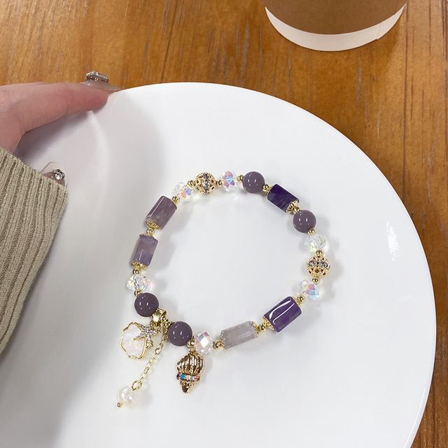 Star Charm Crystal Faux Bracelet