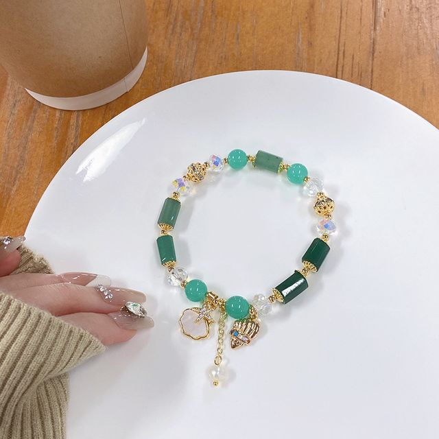 Star Charm Crystal Faux Bracelet