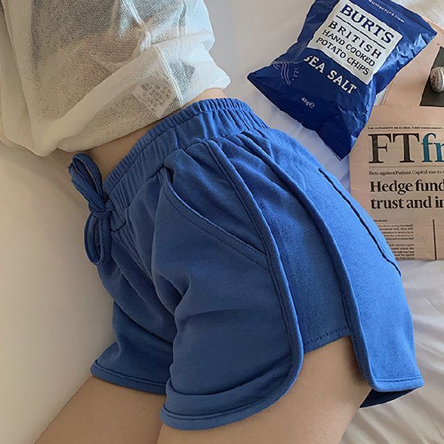 Plain Waist High Shorts