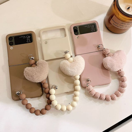 Heart Chenille Chain Phone Case