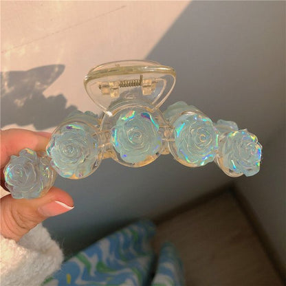 Hair Claw Iridescent Rose