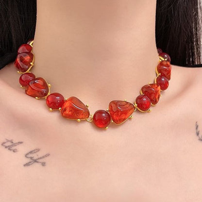 Faux Choker Alloy Crystal