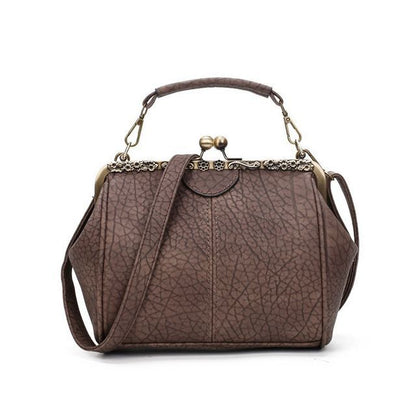 Top Lock Plain Handle Bag Crossbody Kiss