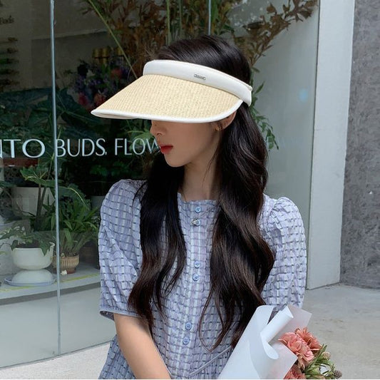 Straw Trim Visor Sun Contrast
