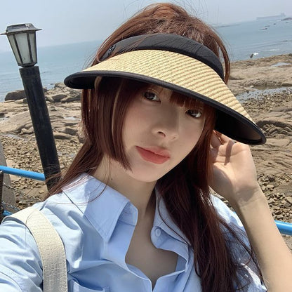 Contrast Sun Visor Trim Straw