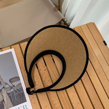 Straw Trim Visor Sun Contrast