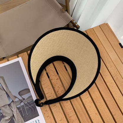 Straw Trim Visor Sun Contrast
