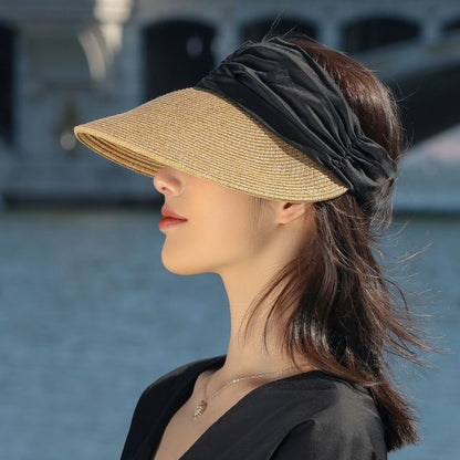 Two Visor Straw Tone Sun