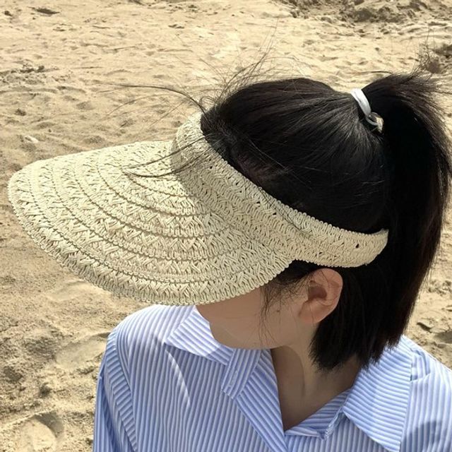 Visor Straw Sun Plain