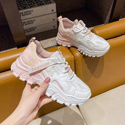 Lettering Label Applique Ombre Platform Sneakers