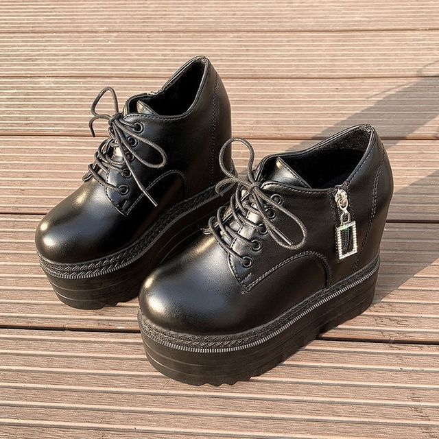 Ups Hidden Platform Lace Wedge