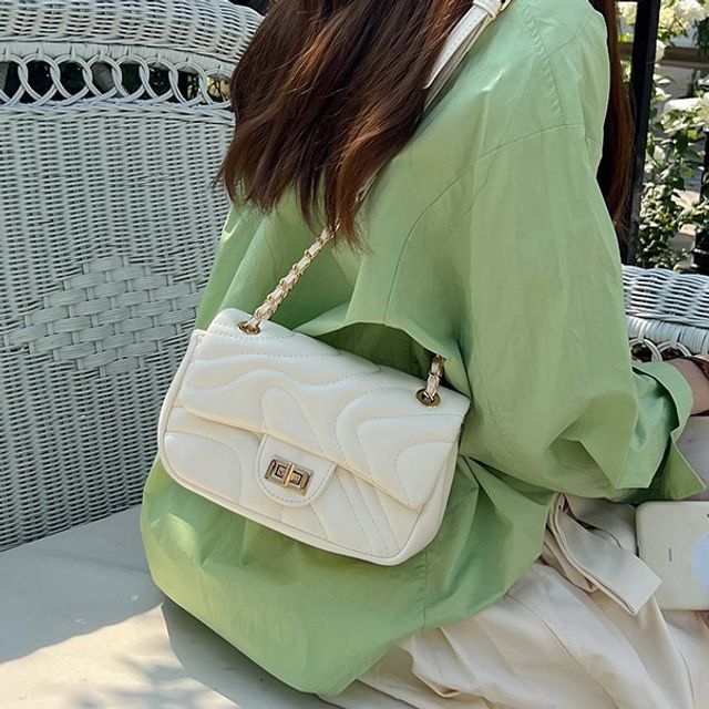 Leather Bag Flap Faux Crossbody