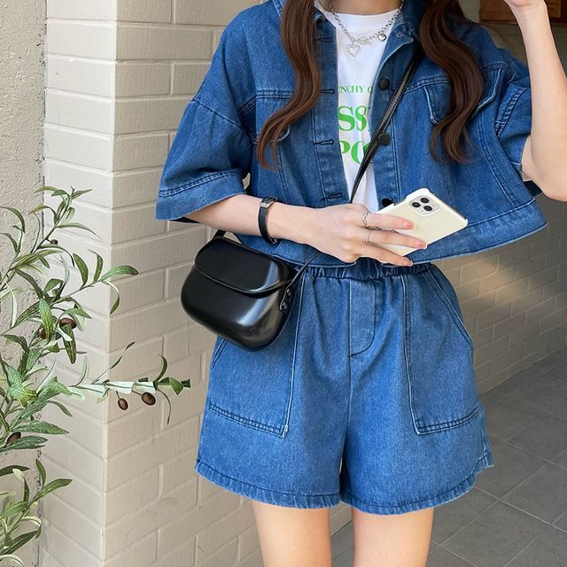 Flap Leather Buckled Faux Crossbody Bag