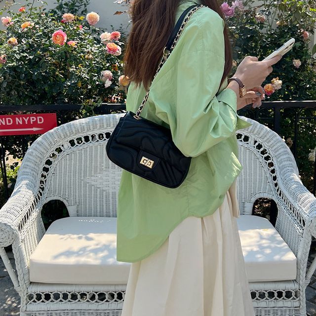 Leather Bag Flap Faux Crossbody