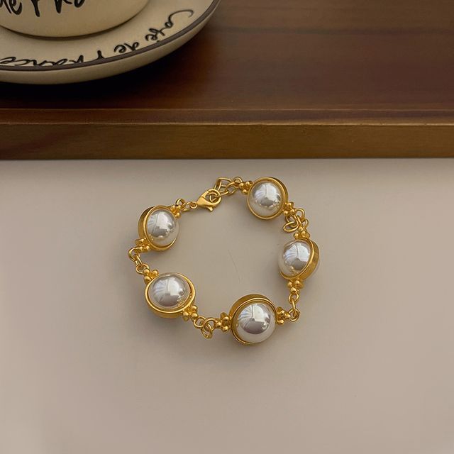 Bracelet Faux Alloy Pearl Dangle Necklace / Earring