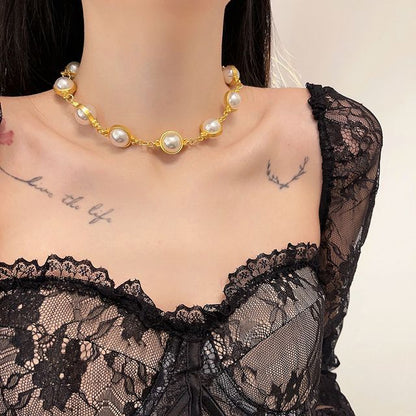 Bracelet Faux Alloy Pearl Dangle Necklace / Earring