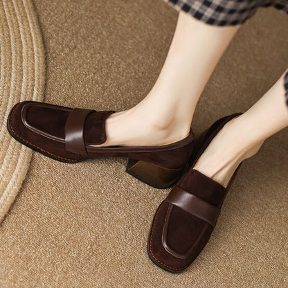 Loafers Heel Chunky