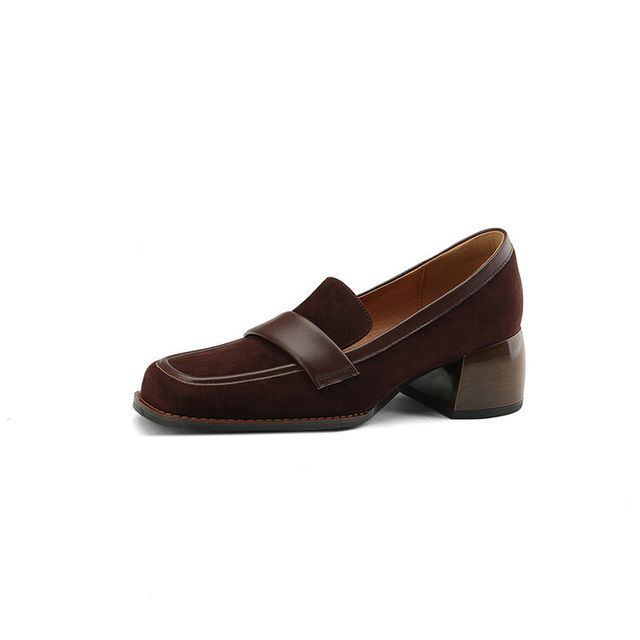 Loafers Heel Chunky