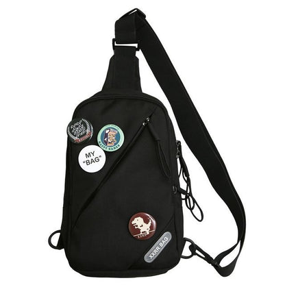 Nylon / Sling Badge Bag Lettering Set Charm Applique