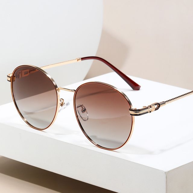 Frame Metal Round Sunglasses Polarized