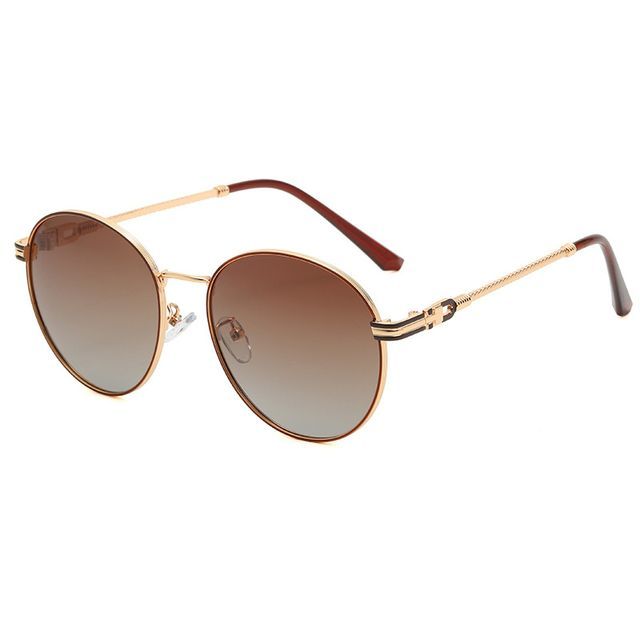 Frame Metal Round Sunglasses Polarized