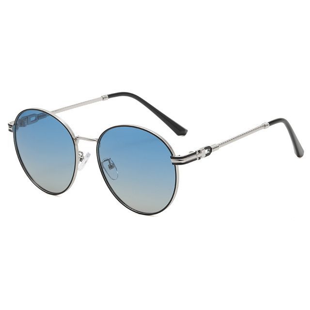 Frame Metal Round Sunglasses Polarized