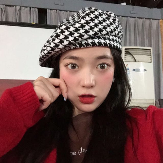 Houndstooth Beret