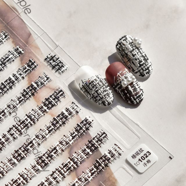 Plaid Nail Art Stickers