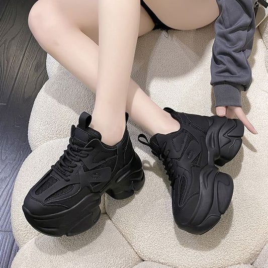Plain Platform Sneakers