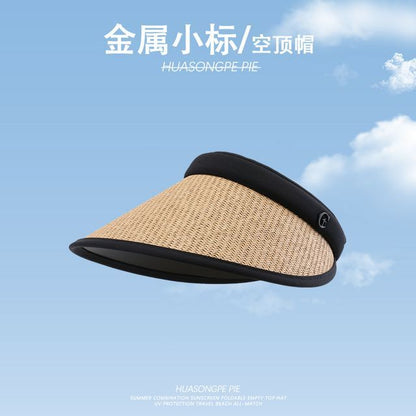 Sun Piped Hat Straw