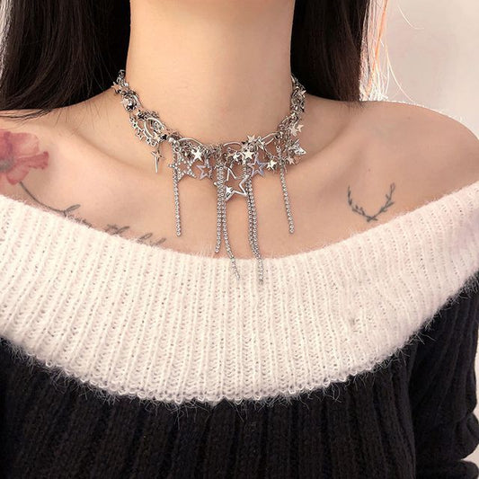 Fringed Alloy Choker Star