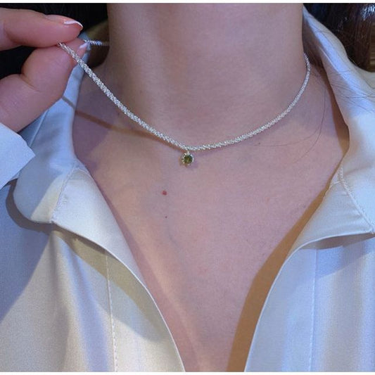 Pendant Rhinestone Choker Alloy