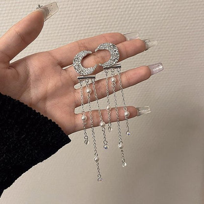 Alloy Earring / Choker Star Moon Fringed