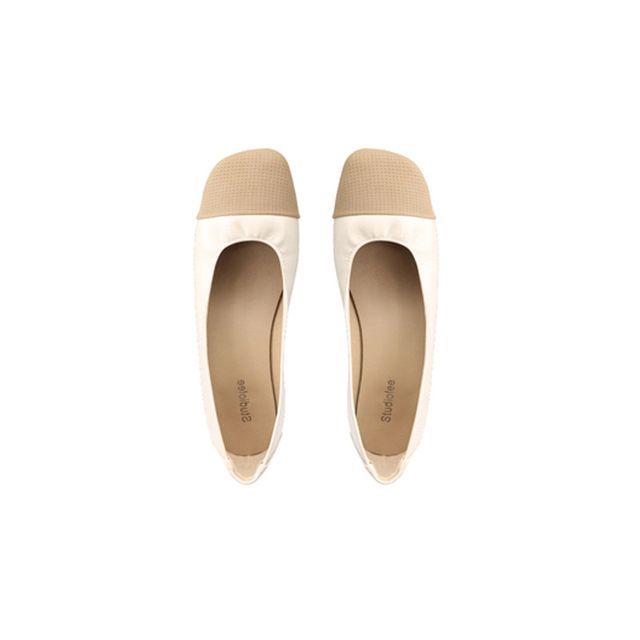 Flats Two-Tone Square-Toe