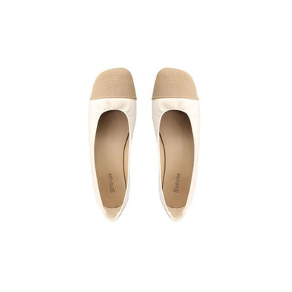 Flats Two-Tone Square-Toe