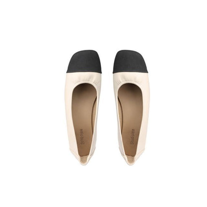 Flats Two-Tone Square-Toe