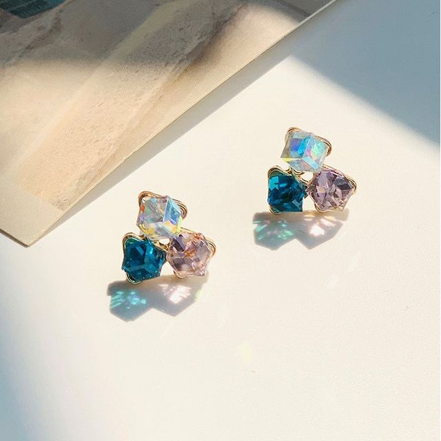 Rhinestone Earring Alloy