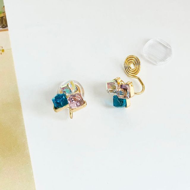 Rhinestone Earring Alloy