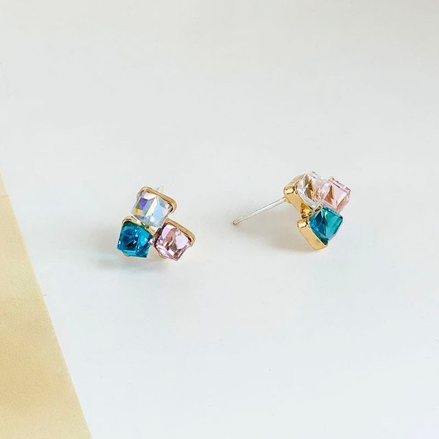 Rhinestone Earring Alloy