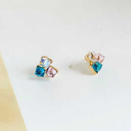 Rhinestone Earring Alloy