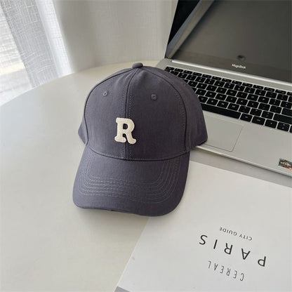 Lettering Cap Baseball Embroidered