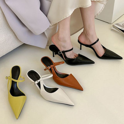 Mules Stiletto Toe Pointy Heel