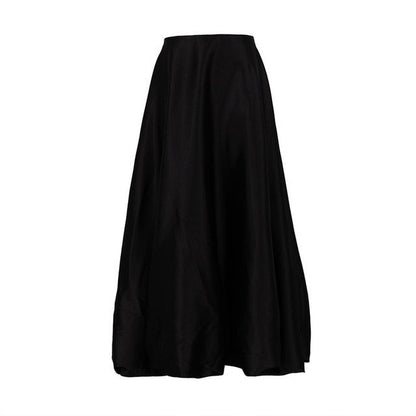 Maxi Waist Plain High A-Line Skirt