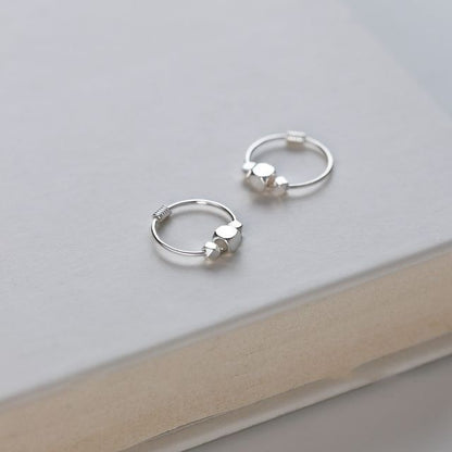 Geometric Alloy Hoop Earring