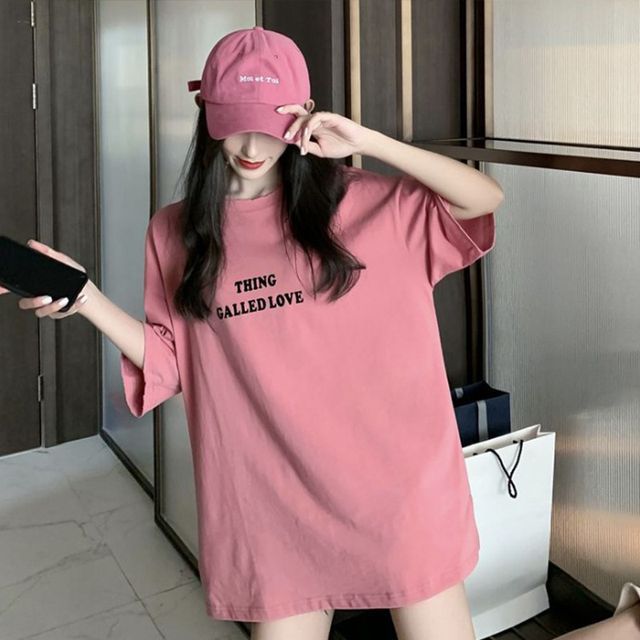 Tee Round Short-Sleeve Lettering Neck