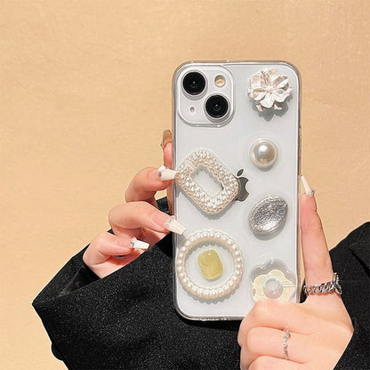 Embellished Transparent Phone Case