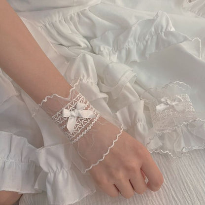 Ribbon Organza Wrist Cuffs