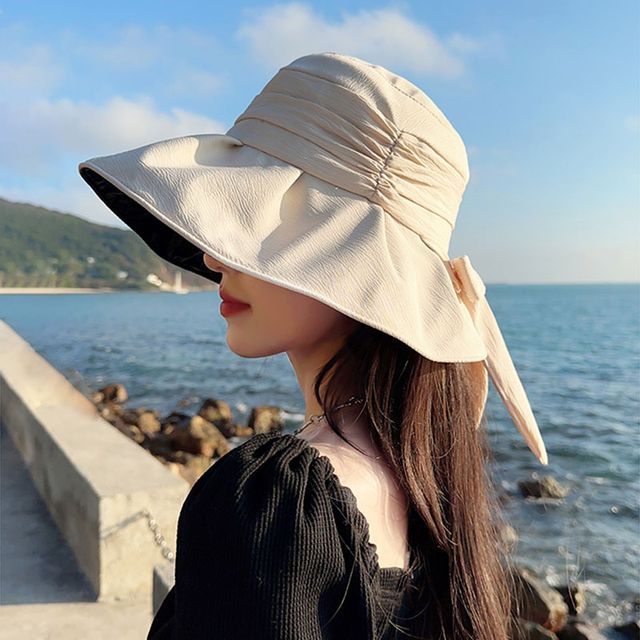 Bow Sun Plain Hat