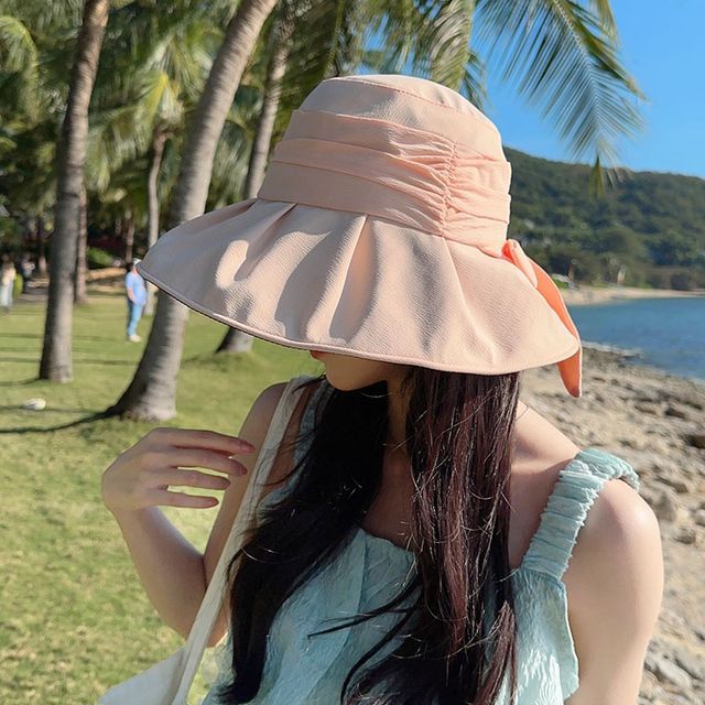 Bow Sun Plain Hat
