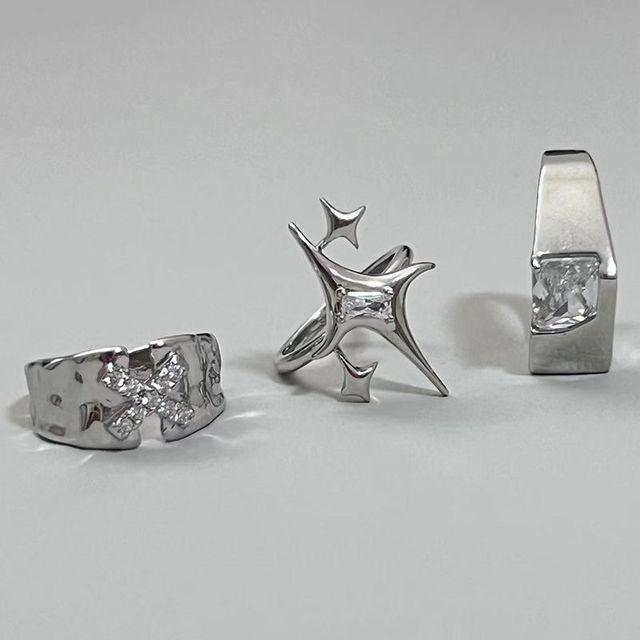 Alloy (various Open designs) Ring Rhinestone